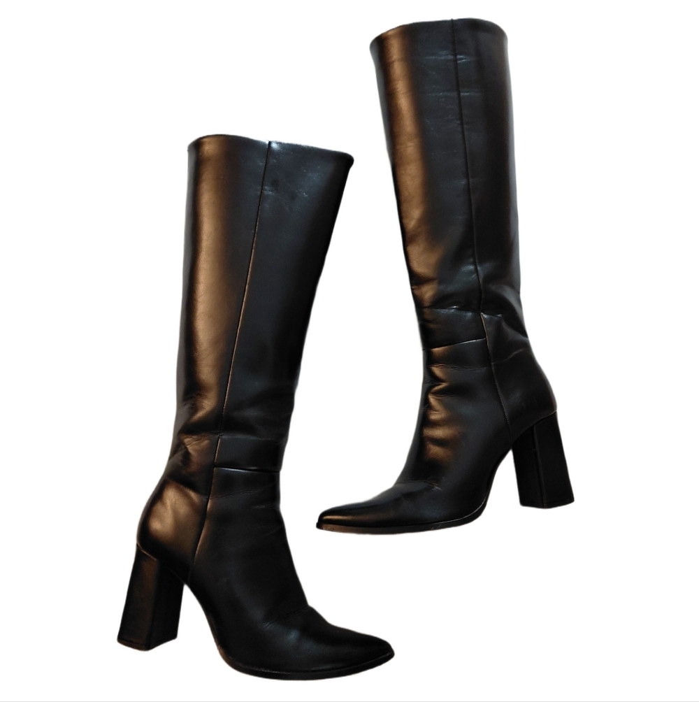 Stradivarius Black Heeled Boots